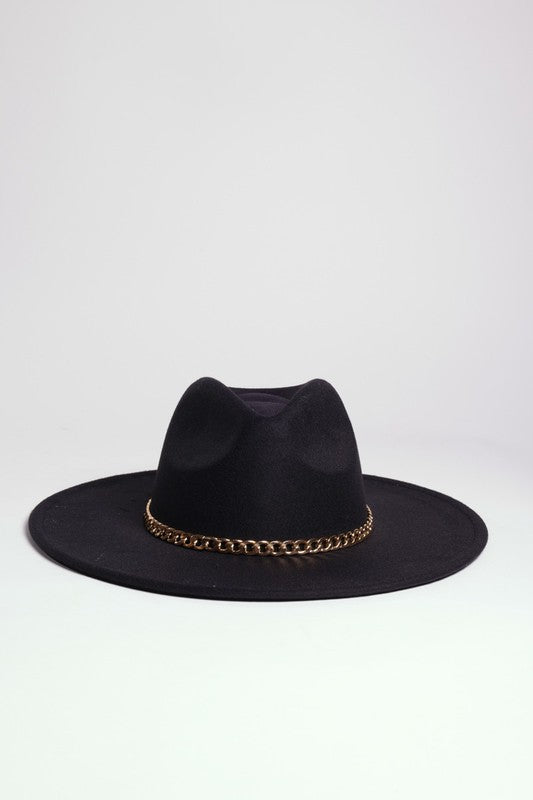 CHAIN BELT FEDORA HAT