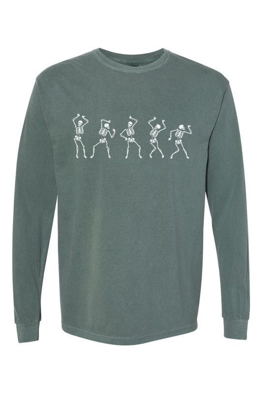 Dancing Skeletons Comfort Colors Long Sleeve Shirt