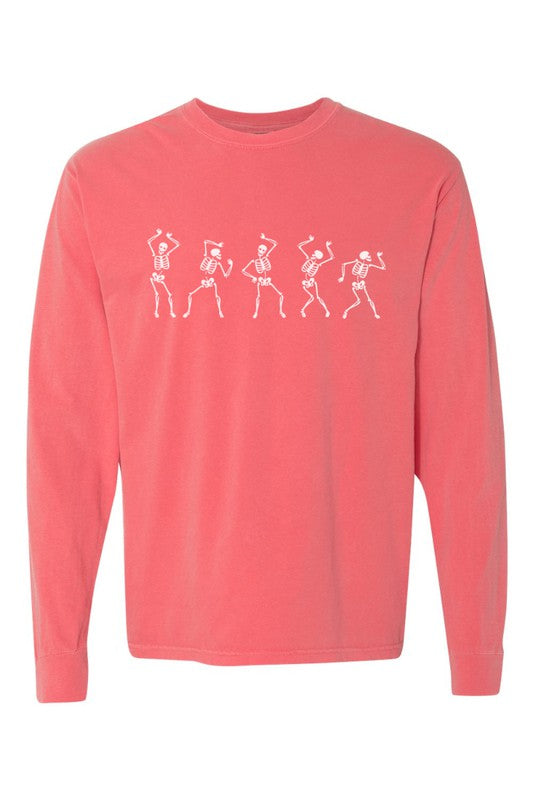 Dancing Skeletons Comfort Colors Long Sleeve Shirt