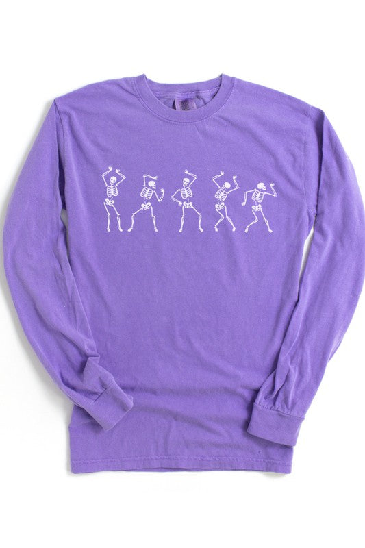 Dancing Skeletons Comfort Colors Long Sleeve PLUS