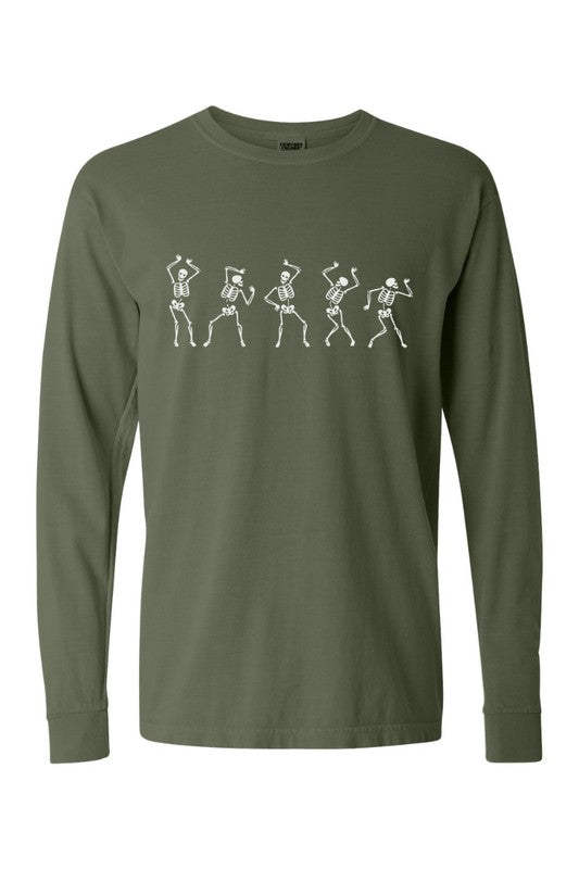 Dancing Skeletons Comfort Colors Long Sleeve Shirt