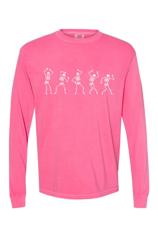 Dancing Skeletons Comfort Colors Long Sleeve Shirt