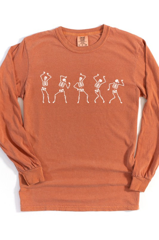 Dancing Skeletons Comfort Colors Long Sleeve PLUS