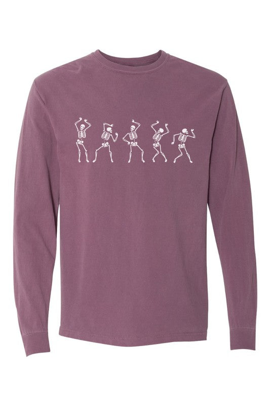 Dancing Skeletons Comfort Colors Long Sleeve Shirt