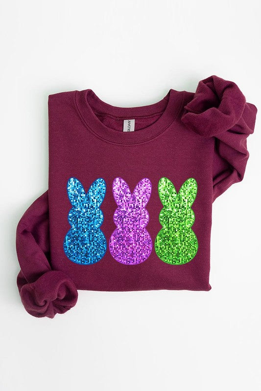 Easter Bunny Graphic Fleece Sweatshirts