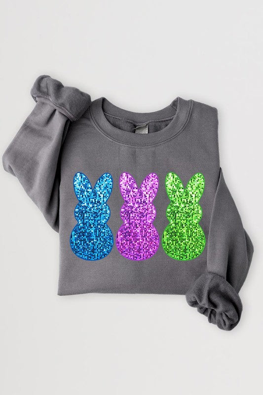 Easter Bunny Graphic Fleece Sweatshirts