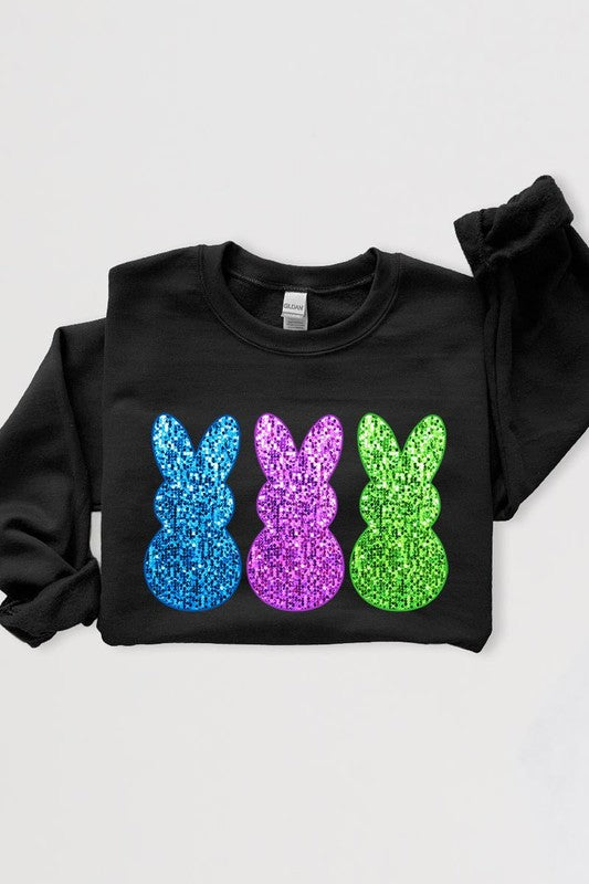 Easter Bunny Graphic Fleece Sweatshirts