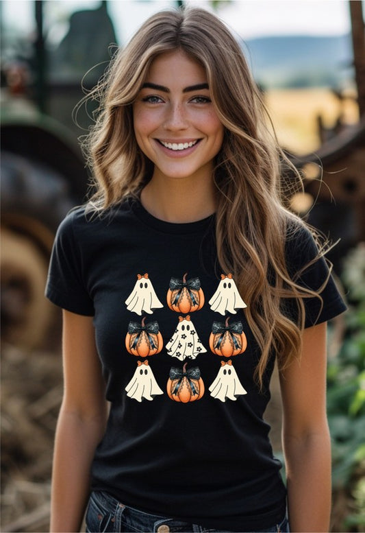 Halloween Ghost Coquette Bella Canvas Graphic Tee