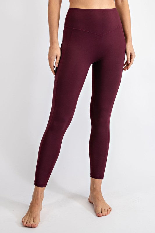 Plus Size Seamless Full Length Leggings with Pockets